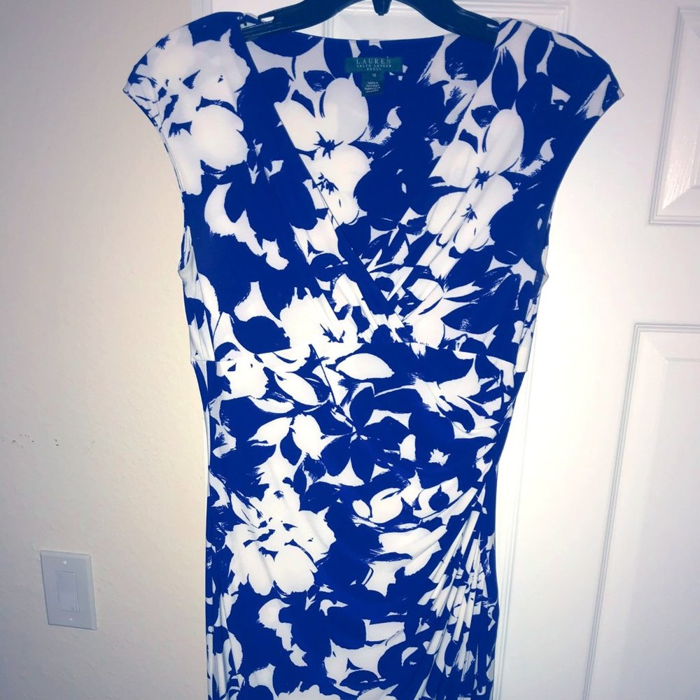 Navy Blue Floral Ralph Lauren dress